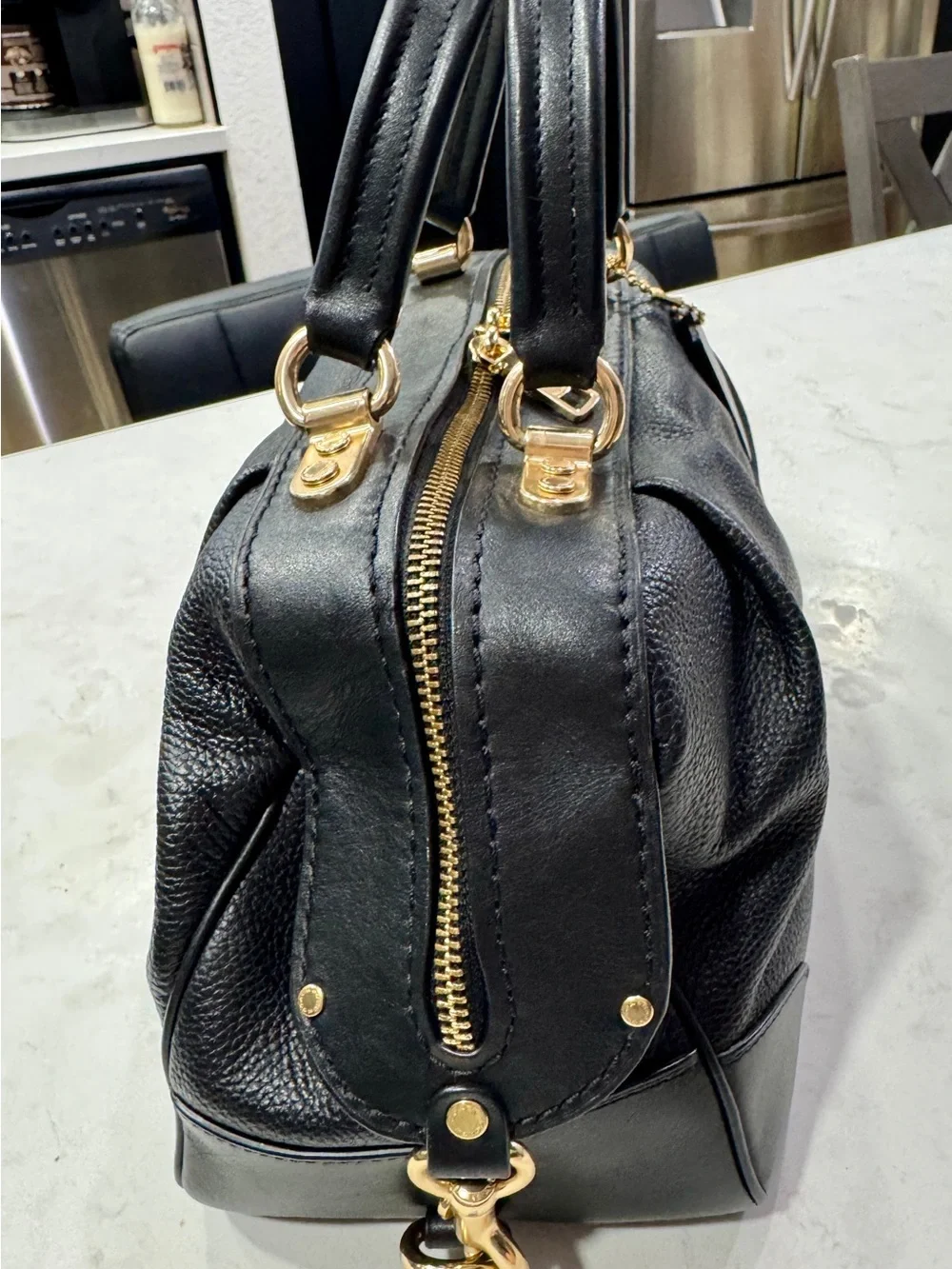 Coach Lane Satchel in Polished Pebble Leather